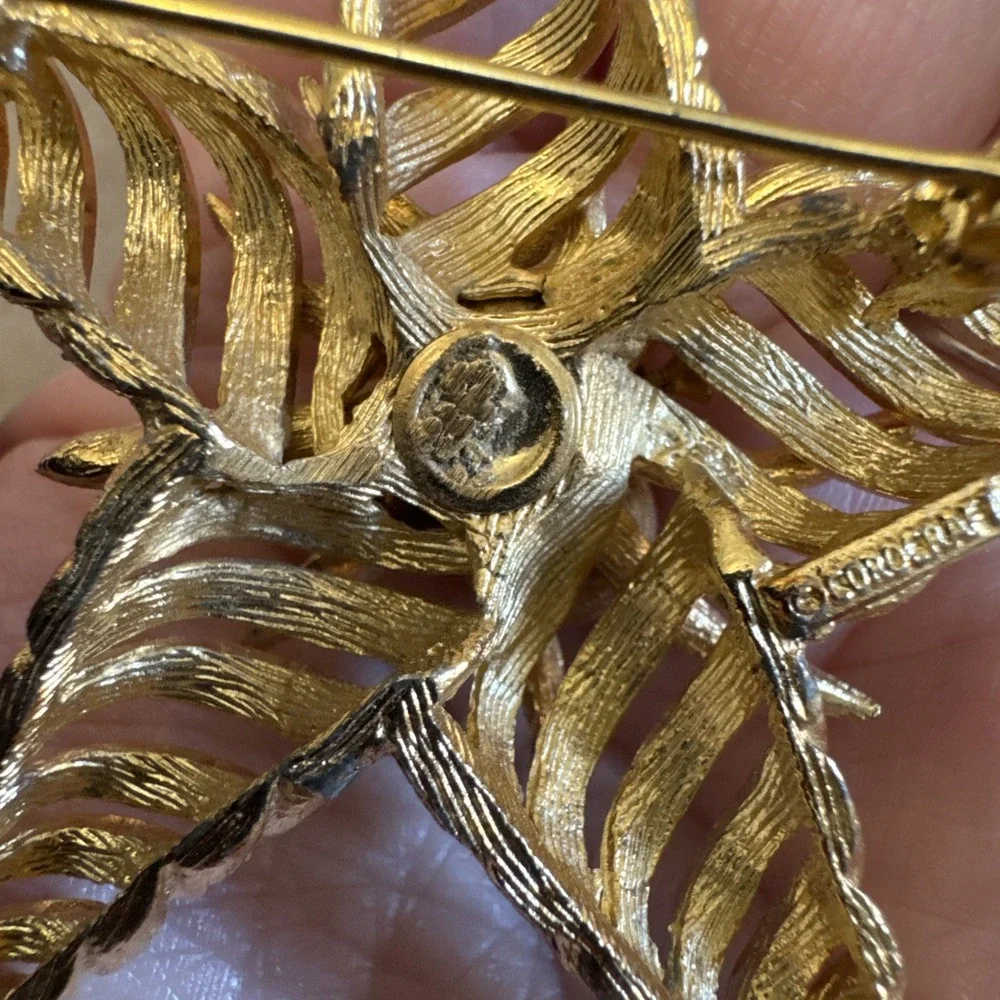 Coro Craft Vintage Gold Tone Large Starfish Star Brooch EUC Large